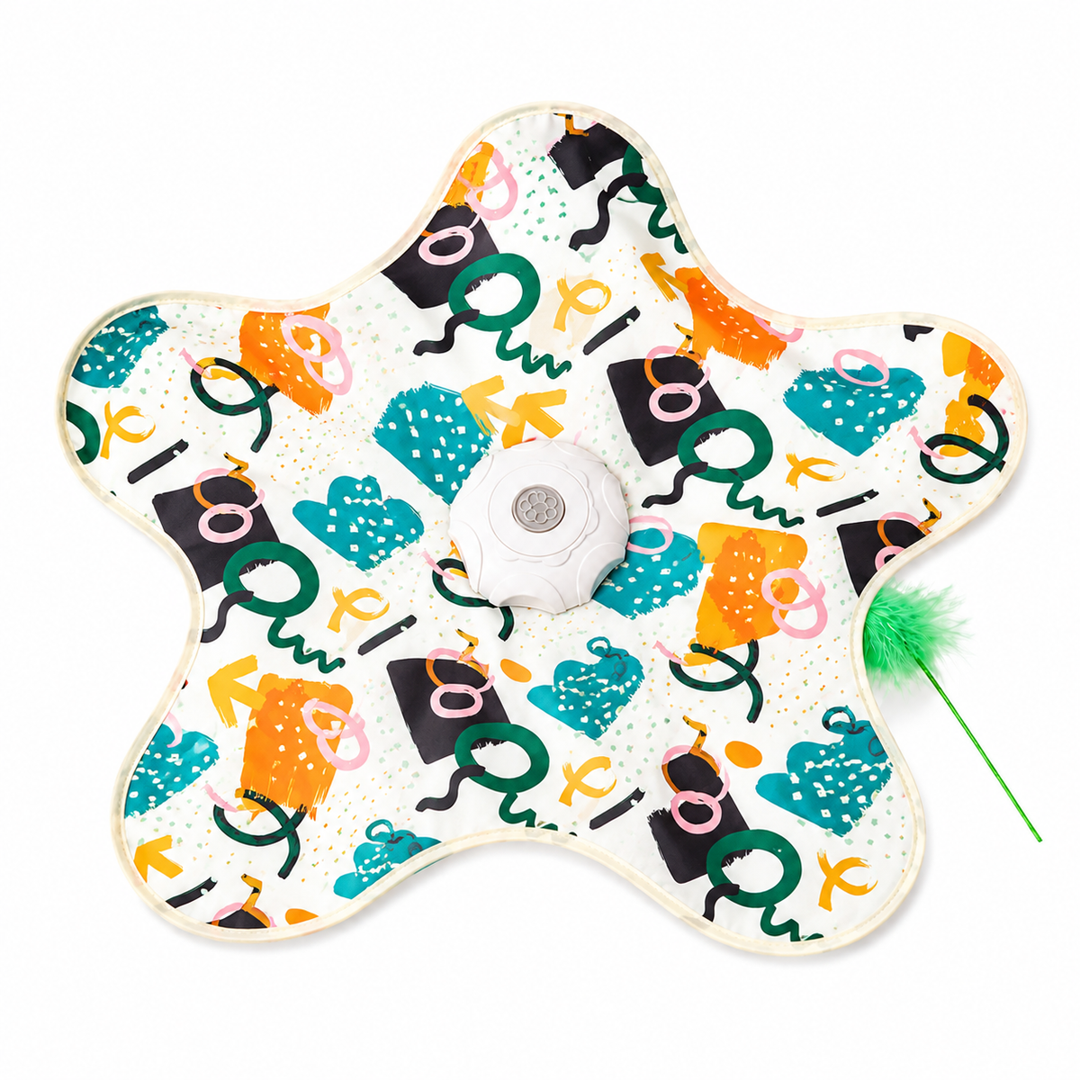 Tapis de chasse interactif multicolore pour chat – jouet automatique