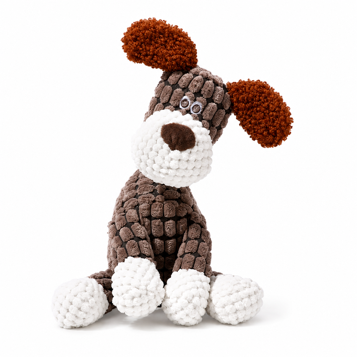 Jouet peluche sonore Buddy le chien marron pour chien