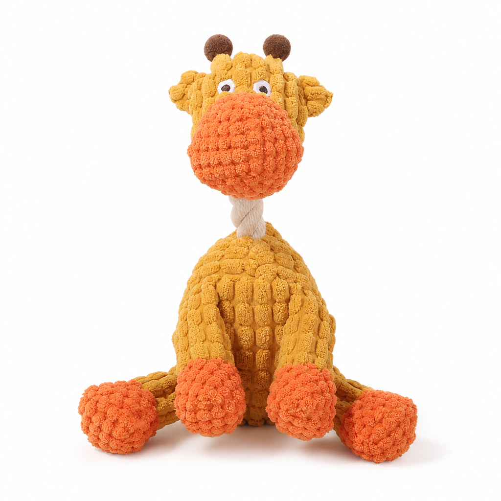 Jouet peluche sonore Girafe Sunshine jaune pour chien