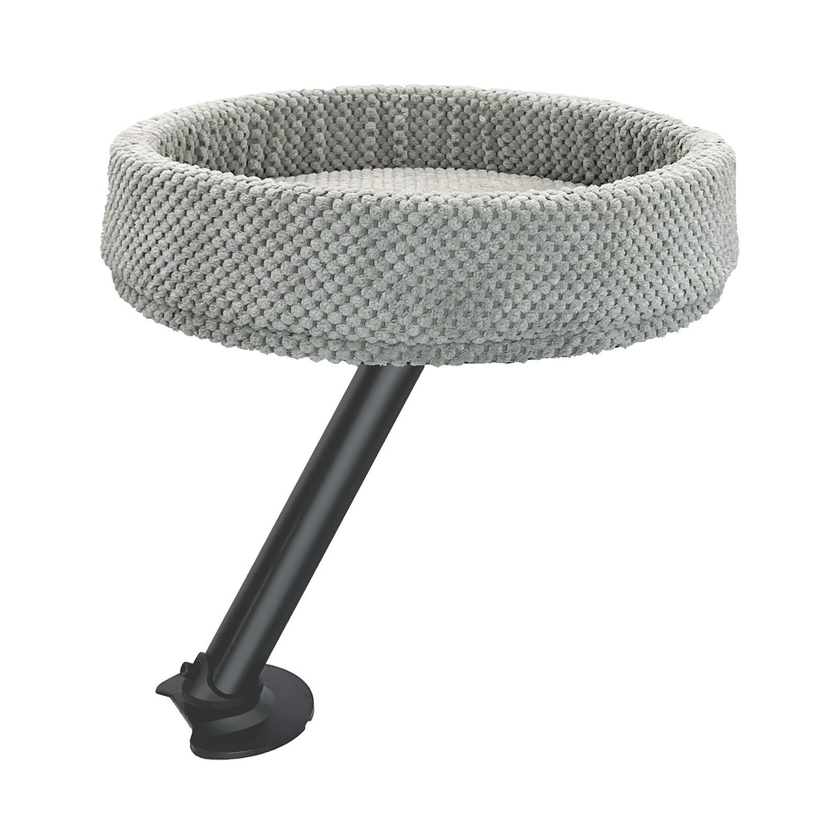 Lit suspendu de bureau gris pour chat avec perchoir pivotant – vue principale