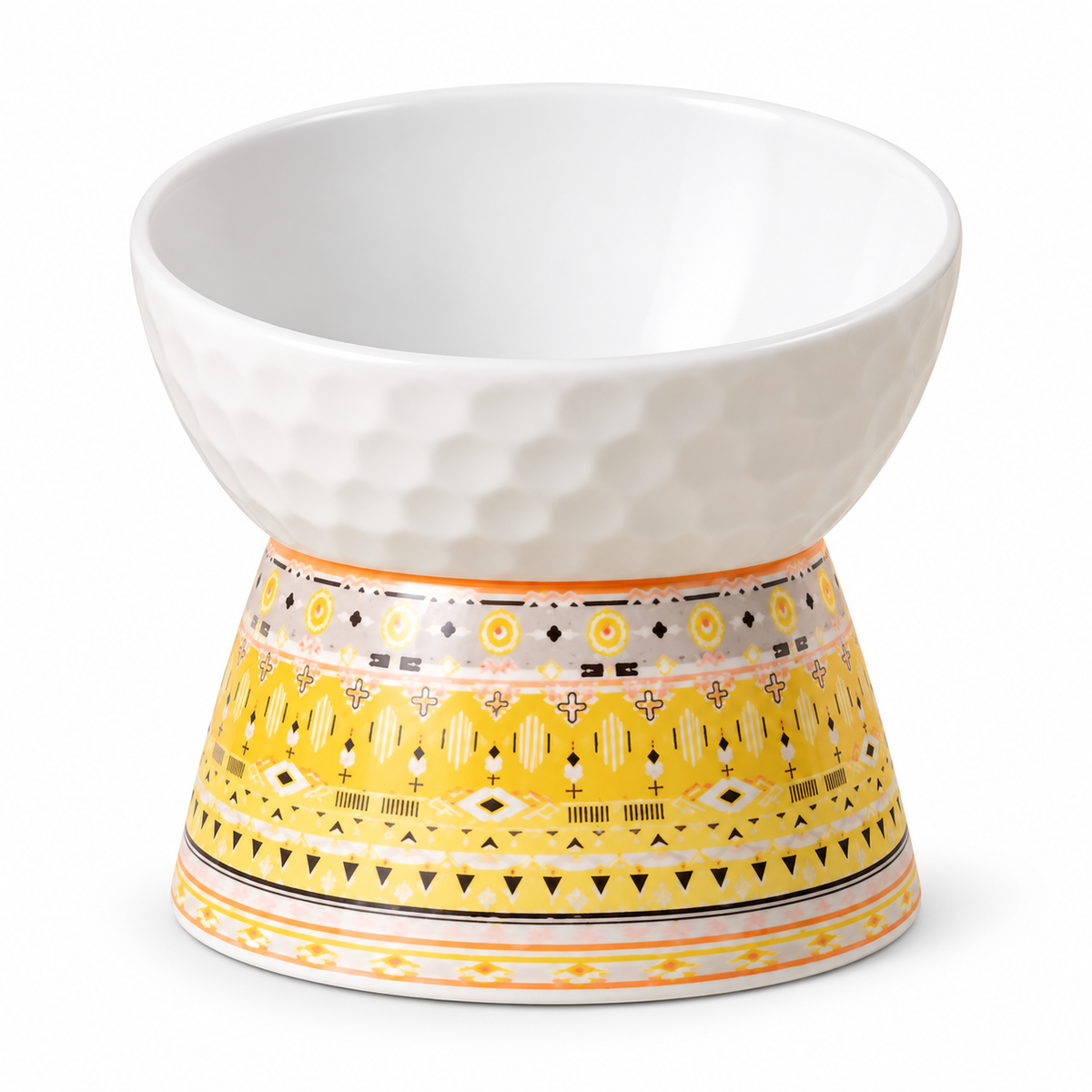 Gamelle surélevée en céramique pour chat – Motif Bohème