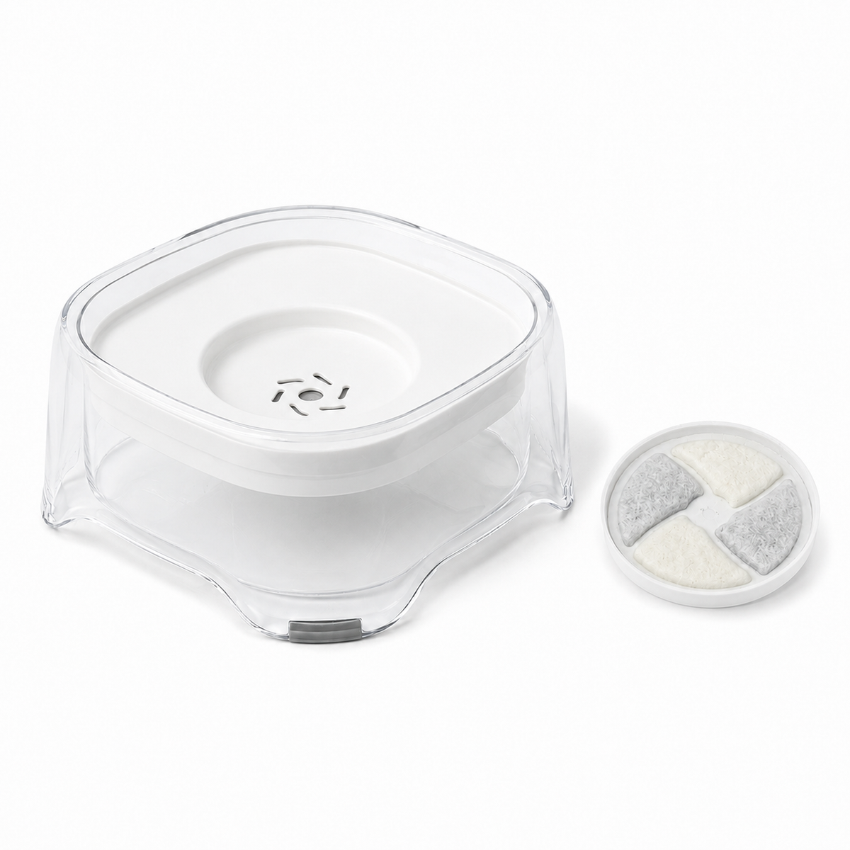Gamelle d’eau flottante anti-éclaboussures blanche 2 L pour chien et chat