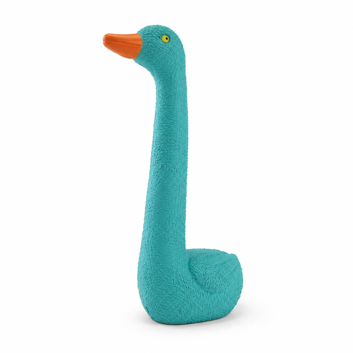 Jouet couineur en latex oie cyan pour chien