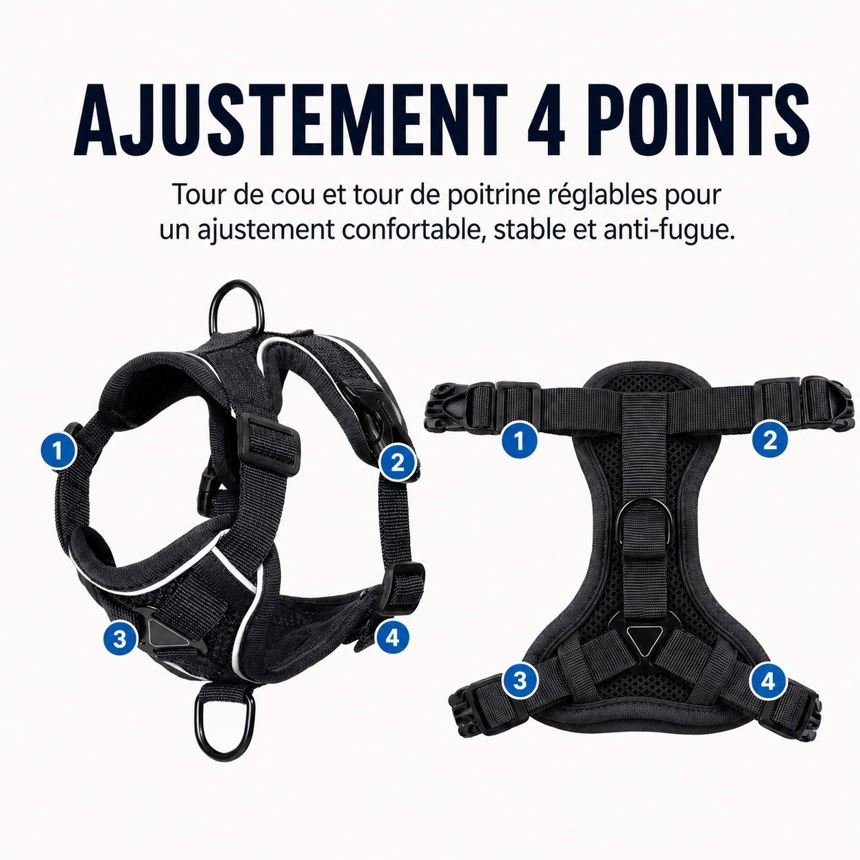 Adjustable Reflective Dog Harness with Leash – Comfortable Anti-Pull Safety Vest for Walking, Puppy and Small Dog