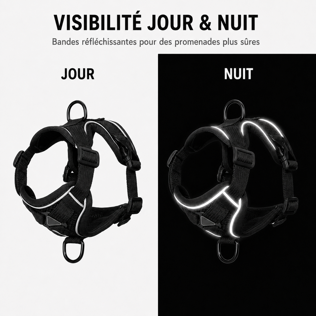 Adjustable Reflective Dog Harness with Leash – Comfortable Anti-Pull Safety Vest for Walking, Puppy and Small Dog
