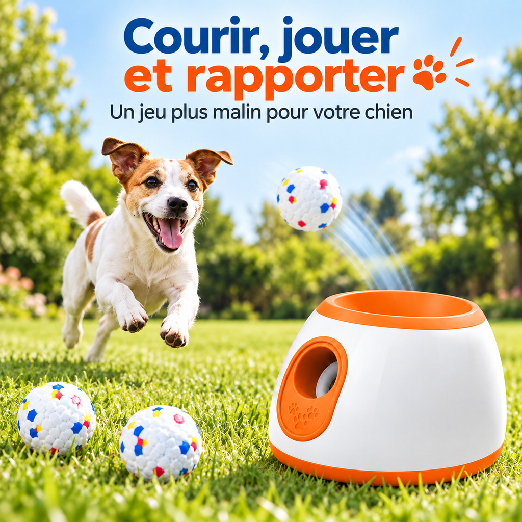 Hachimi Lanceur de Balle Automatique pour Chien – 3 Distances Réglables