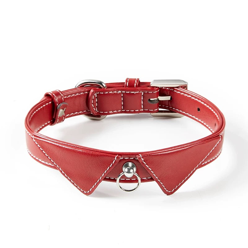 Collar Premium de Cuero PU para Gato y Perro