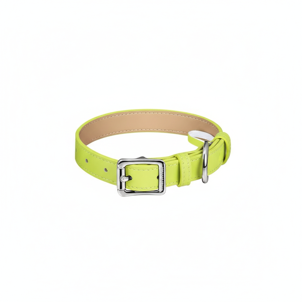 Collier SoftTouch vert en cuir microfibre