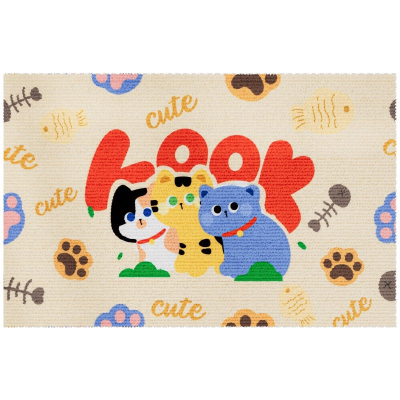 Protection canapé chat motif décoratif look en sisal anti-griffures 