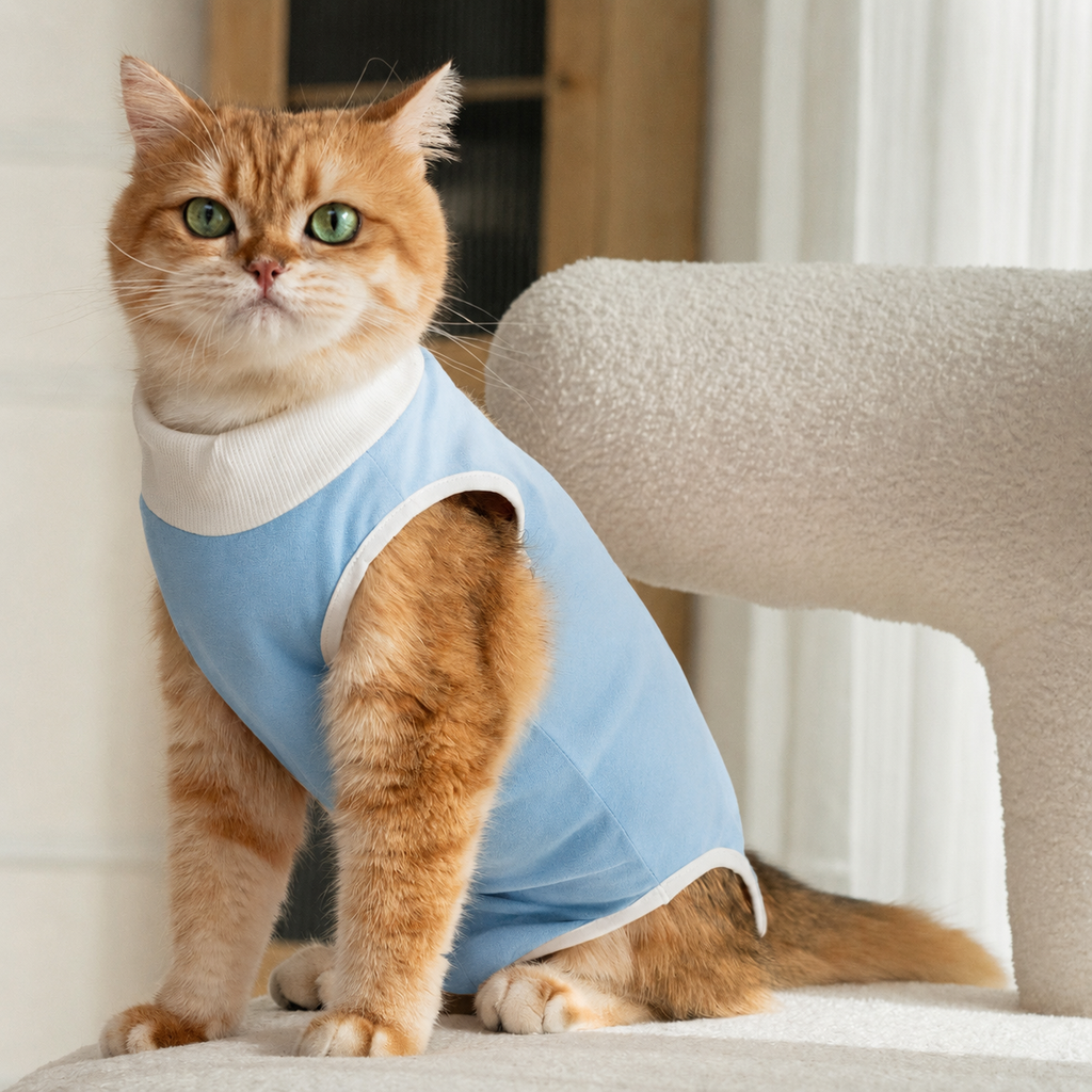Body de Convalescence Respirant pour Chat & Chien – Anti-Léchage